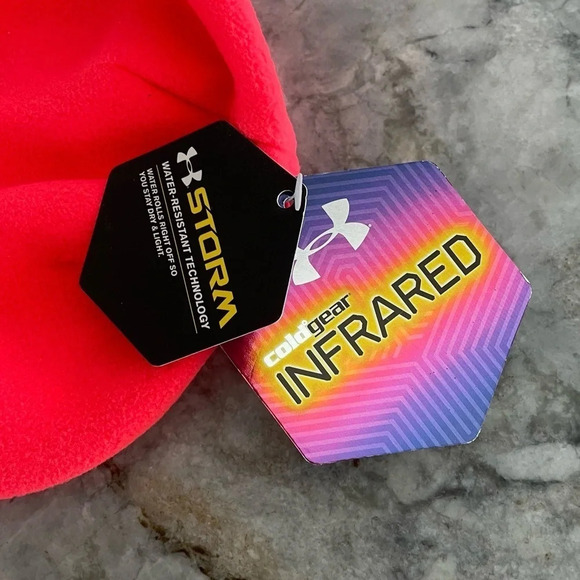 NEW Under Armour Cold Gear Teal Beanie Infrared - Picture 4 of 10